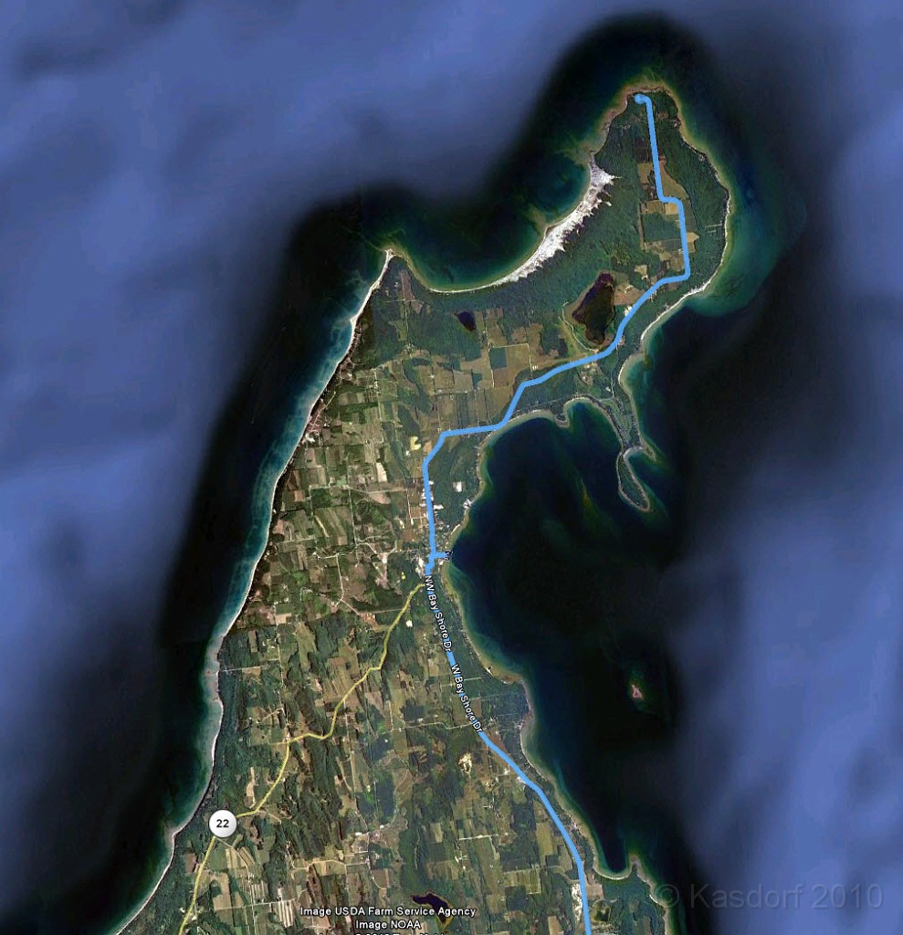 Michigan TC 2010-07 1977.jpg - Heading North to the Light House at Leelanau park.